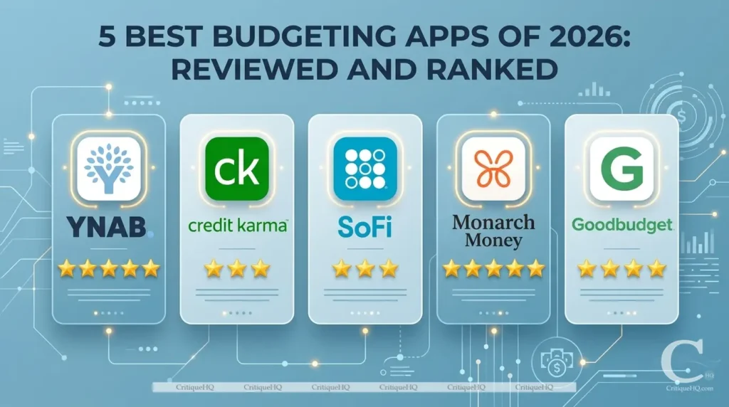 Best budgeting apps comparison table YNAB Credit Karma SoFi Monarch Goodbudget