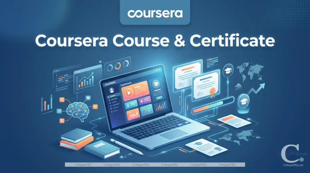 Best online learning platforms - Coursera course and certificate