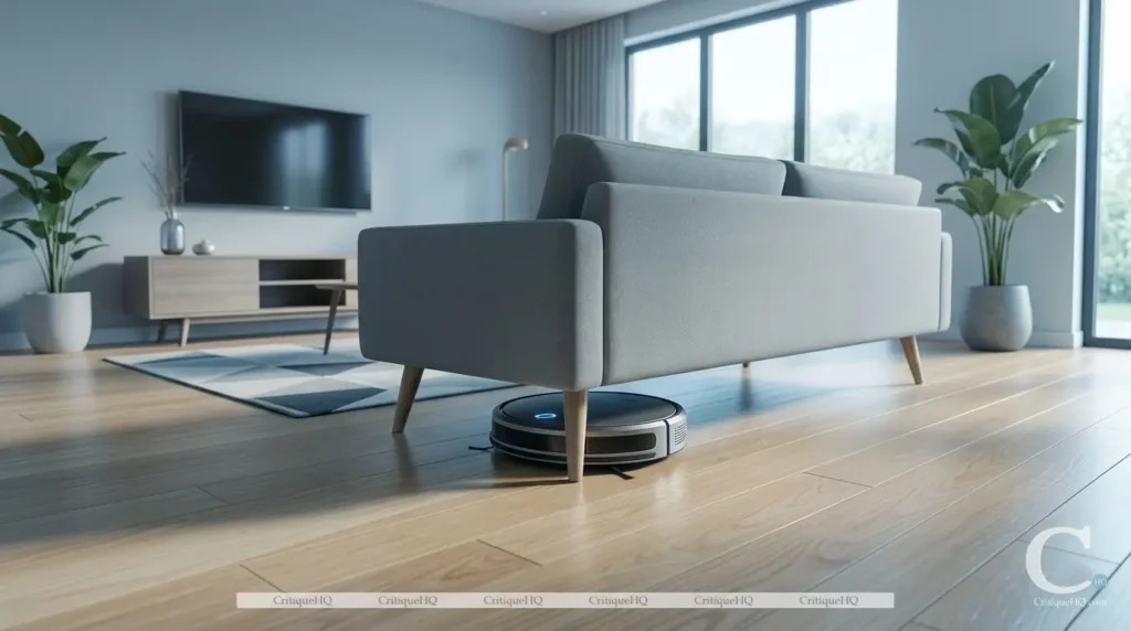 Best robot vacuum - Autonomous cleaning living room under sofa