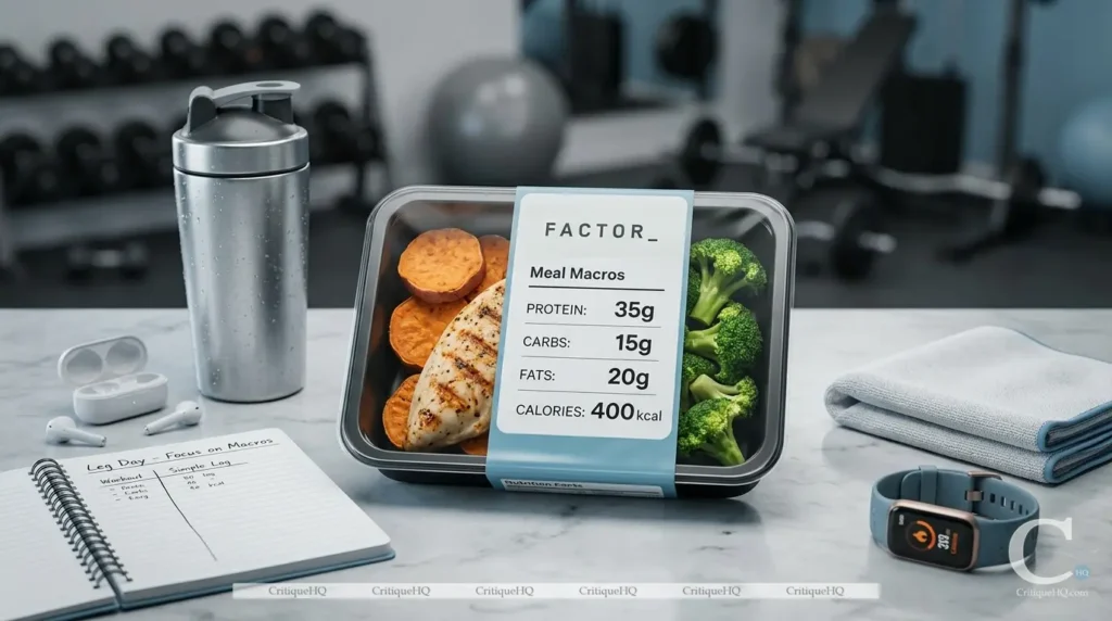 HelloFresh vs Factor - Nutrition macros protein label fitness tracking