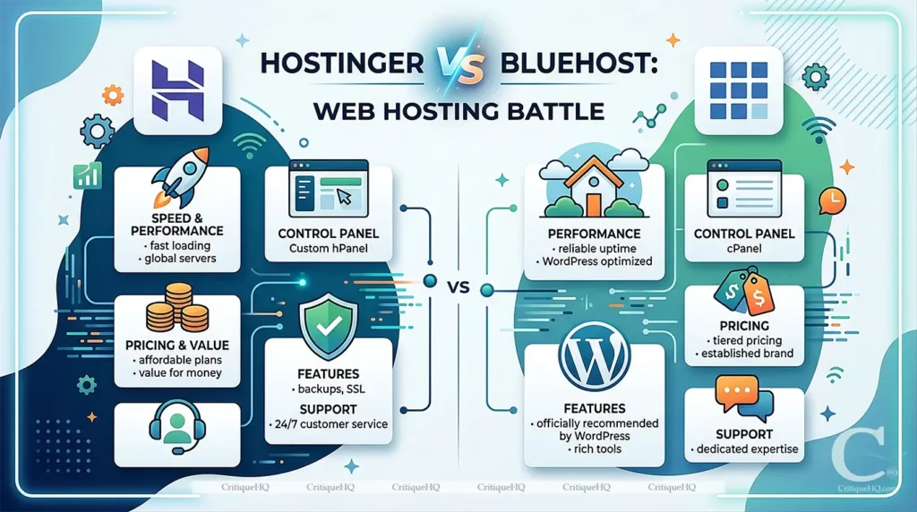 Hostinger vs Bluehost - The Web Hosting Battle