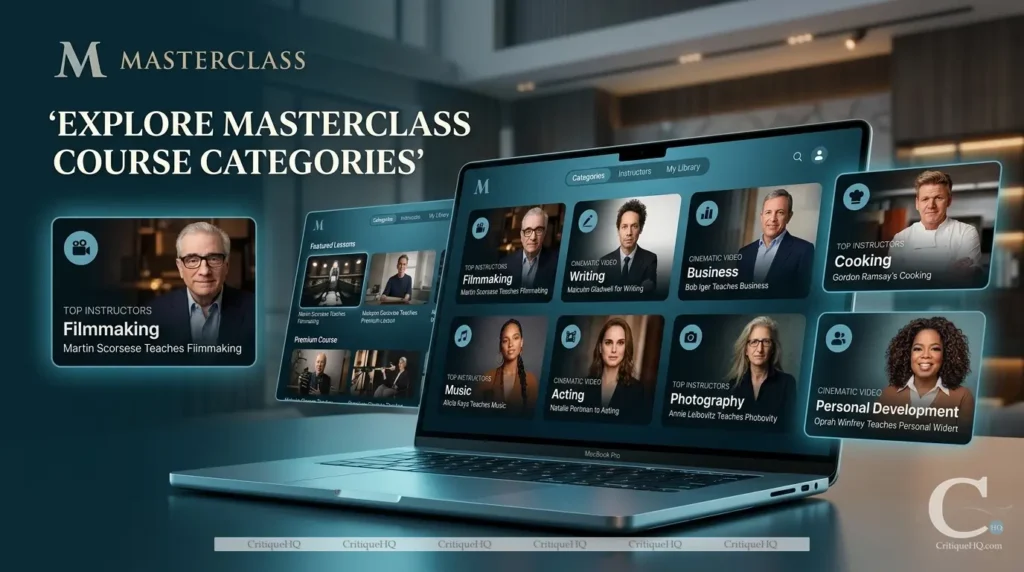 MasterClass review - course interface and video player