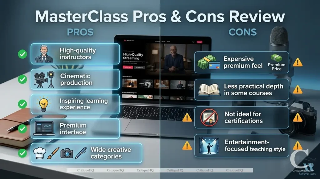 MasterClass review - pros and cons summary