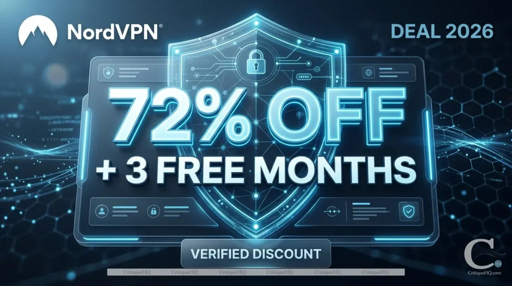 NordVPN discount - 72% off promotional banner