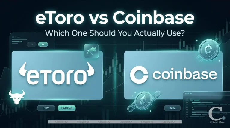 eToro vs Coinbase Platform comparison logos side by side crypto investing